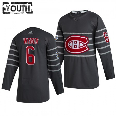 Camisola Montreal Canadiens Shea Weber 6 Cinza Adidas 2020 NHL All-Star Authentic - Criança